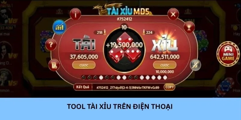 Tool tài xỉu trên điện thoại